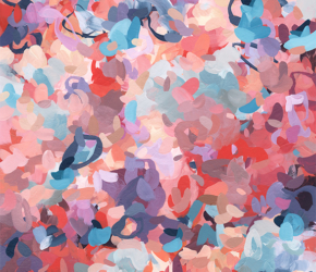 Tango No.3<br/>
Acrylic on 640gsm paper 22w x 30h in. <br/><u><a href="https://www.shockandslaw.com/contact-richardson-fine-art" target="_blank" rel="noopener">original available</a></u> Contemporary abstract fine artwork by professional artist Sara Richardson