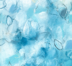 Sara Richardson contemporary art inspired by abstract plants blue