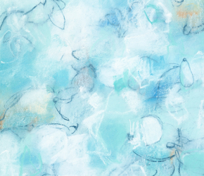 Sara Richardson contemporary art inspired by blue botanical abstract plants