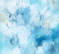 Sara Richardson contemporary art inspired by blue botanical abstract plants