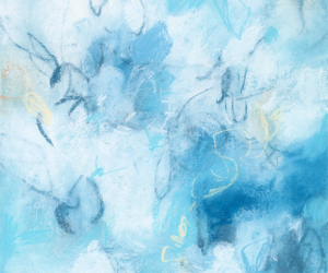Sara Richardson contemporary art inspired by blue botanical abstract plants