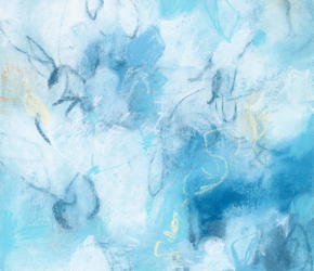 Sara Richardson contemporary art inspired by blue botanical abstract plants