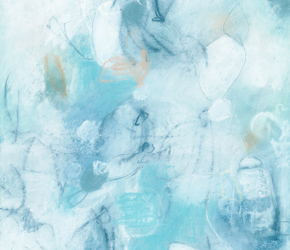 Sara Richardson contemporary art inspired by blue botanical abstract plants