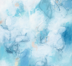 Sara Richardson contemporary art inspired by blue botanical abstract plants