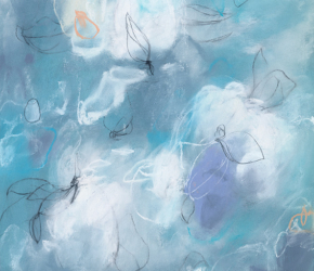 Contemporary abstract nature inspired artwork by fine artist Sara Richardson