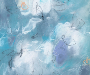Contemporary abstract nature inspired artwork by fine artist Sara Richardson