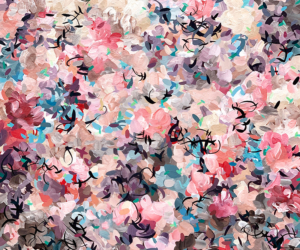 Hibiscus No.1<br/>
Acrylic on stretched canvas | <a href="https://www.shockandslaw.com/contact-richardson-fine-art" target="_blank" rel="noopener">inquire about this piece</a> Contemporary abstract botanical inspired artwork and paintings by fine artist Sara Richardson