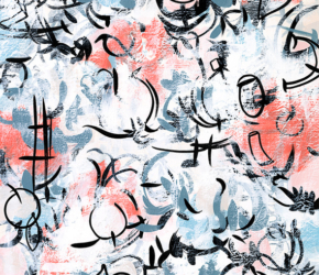 Abstract emotional gestural painting by Sara Richardson artist