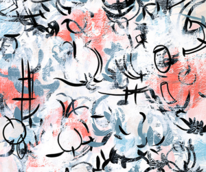 Abstract emotional gestural painting by Sara Richardson artist