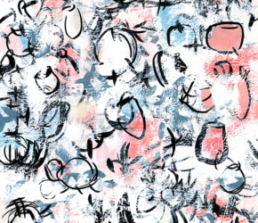 Modern abstract botanical inspired art by artist Sara Richardson