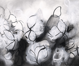 Luna No.5<br/>
Mixed media on 640gsm paper | <a href="https://www.shockandslaw.com/contact-richardson-fine-art" target="_blank" rel="noopener">inquire about this piece</a> Sara Richardson fine artist Sarah Richardson contemporary abstract nature drawings and artwork
