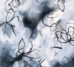 Abstract contemporary botanical inspired Sonnet in Blue by artist Sara Richardson Sonnet In Blue No.4 Sarah Richardson