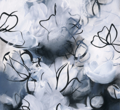 Abstract contemporary botanical inspired Sonnet in Blue by artist Sara Richardson Sonnet In Blue No.4 Sarah Richardson