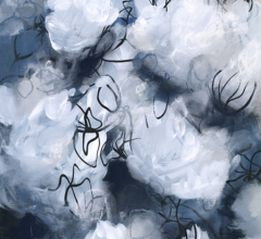 Abstract contemporary botanical inspired Sonnet in Blue by artist Sara Richardson Sonnet In Blue No.5 Sarah Richardson