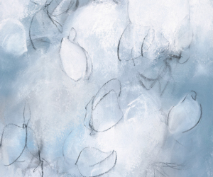 Float No.1<br/>
Mixed media on paper | <a href="https://www.shockandslaw.com/contact-richardson-fine-art" target="_blank" rel="noopener">inquire about this piece</a> Contemporary abstract botanical inspired artwork Sara Richardson drawing Sarah Richardson