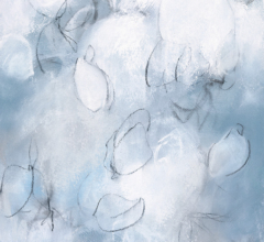 Float No.1 - Light Space<br/>
Mixed media on 570gsm paper 11w x 14h in. Contemporary abstract botanical inspired artwork Sara Richardson drawing Sarah Richardson