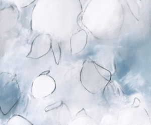 Float No.2<br/>
Mixed media on paper | <a href="https://www.shockandslaw.com/contact-richardson-fine-art" target="_blank" rel="noopener">inquire about this piece</a> Modern abstract floral artwork by fine artist Sara Richardson botanical inspired