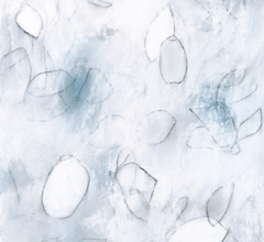 Float No.3 - Soft Suspension<br/>
Mixed media on 570gsm paper 11w x 14h in. Modern abstract floral artwork by fine artist Sara Richardson botanical inspired