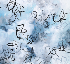 Contemporary abstract nature inspired painting in blues and neutrals by professional artist Sara Richardson Sarah Richardson wall decor