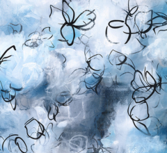 Contemporary abstract nature inspired painting in blues and neutrals by professional artist Sara Richardson Sarah Richardson wall decor