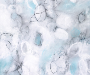 Float No.10<br/>
Mixed media on paper | <a href="https://www.shockandslaw.com/contact-richardson-fine-art" target="_blank" rel="noopener">inquire about this piece</a> Contemporary abstract botanic charcoal drawing by fine artist Sara Richardson