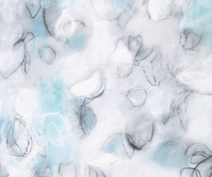 Float No.9<br/>
Mixed media on paper | <a href="https://www.shockandslaw.com/contact-richardson-fine-art" target="_blank" rel="noopener">inquire about this piece</a> Contemporary abstract botanic charcoal drawing by fine artist Sara Richardson