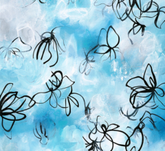 Contemporary abstract nature inspired painting in blues and neutrals by professional artist Sara Richardson Sarah Richardson wall decor