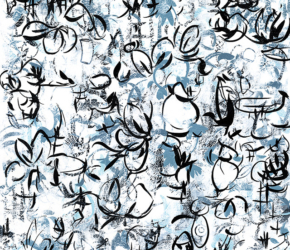 Contemporary abstract original paintings artwork Belonging No.23 black and white modern decor Sara Richardson