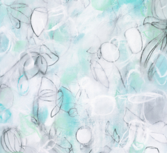 Float No.12 - Light Suspension<br/>
Mixed media on 400gsm paper 18w x 24h in. Contemporary abstract botanic charcoal pastel art drawing by fine artist Sara Richardson