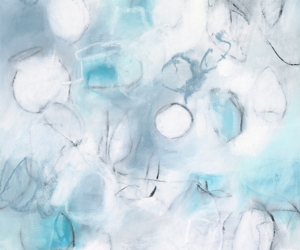 Float No.24<br/>
Mixed media on paper | <a href="https://www.shockandslaw.com/contact-richardson-fine-art" target="_blank" rel="noopener">inquire about this piece</a> Contemporary abstract botanic charcoal drawing by fine artist Sara Richardson