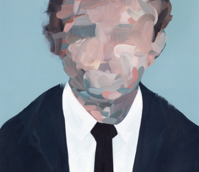 Portrait No.5<br/>
Acrylic on 400gsm paper 18w x 24h in. <br/><u><a href="https://www.shockandslaw.com/contact-richardson-fine-art" target="_blank" rel="noopener">original & licensing available</a></u> Abstract contemporary figurative paintings and artwork by fine artist Sara Richardson