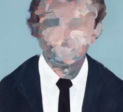 Portrait No.5<br/>
Acrylic on 400gsm paper 18w x 24h in. Abstract contemporary figurative paintings and artwork by fine artist Sara Richardson