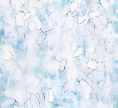 Float No.30 - Held Interval <br />Mixed media on canvas 30w x 40h in. Contemporary abstract modern organic abstraction original painting on canvas by fine artist Sara Richardson
